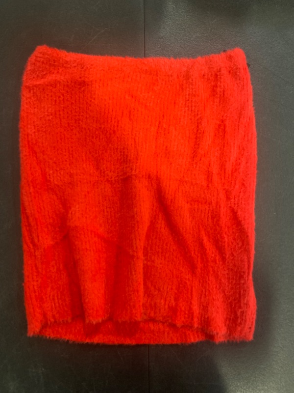 Photo 2 of Girls' Fuzzy Ribbed Sweater Skirt - Art Class™ Red XL