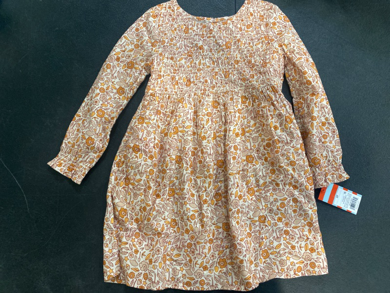 Photo 1 of Toddler Girls' Floral Twill Long Sleeve Dress - Cat & Jack™ Ivory 5T