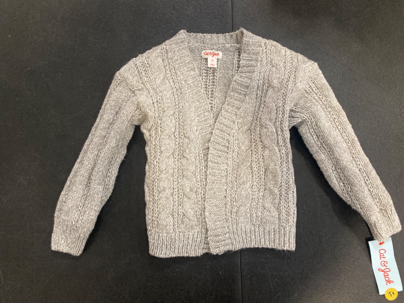 Photo 2 of Toddler Girls' Cardigan - Cat & Jack™ Light Gray 3T