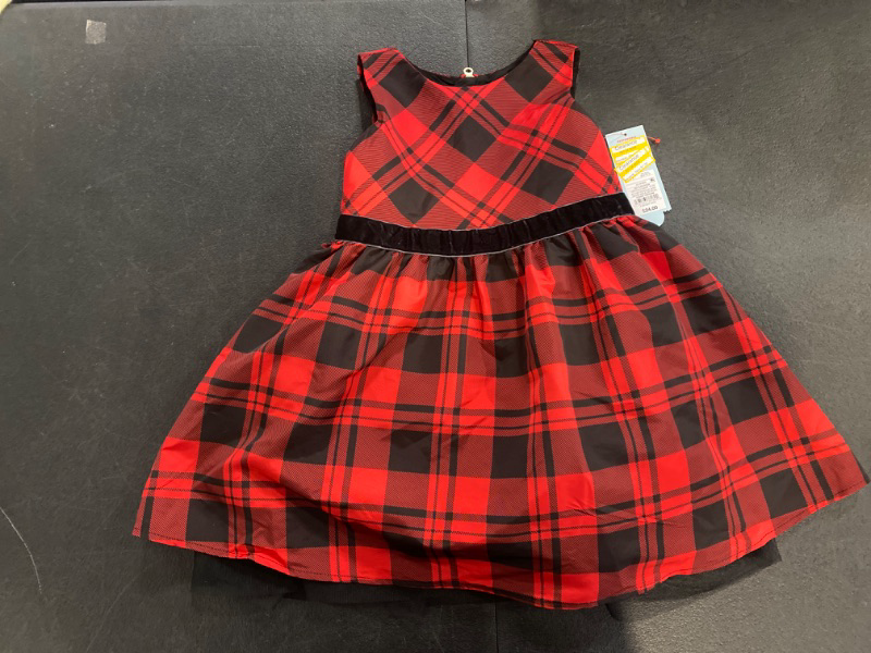 Photo 2 of Toddler Girls' Plaid Dress - Cat & Jack™ Red 4T