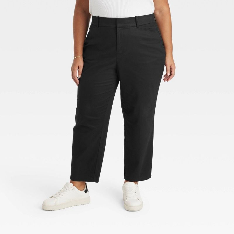 Photo 1 of Women's High-Rise Ankle Tapered Pants - Ava & Viv™ Black 16