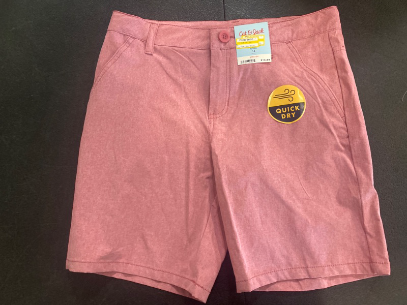 Photo 2 of Boys' Quick Dry Flat Front 'at the Knee' Chino Shorts - Cat & Jack™ Red 16