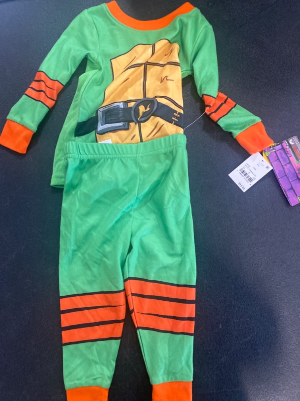 Photo 2 of Boys Girl Teenage Mutant Ninja Turtles Pajamas MICHELANGELO Size 12 18 Mo 2T NWT