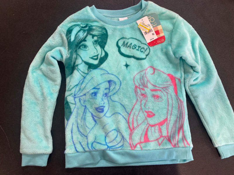 Photo 2 of (L) Girls' Disney 100 Matching Family Princess Retro Reimagined Woobie Pullover Sweatshirt - Blue L