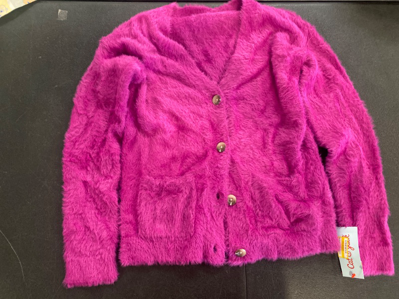 Photo 2 of Girls' Long Sleeve Layering Cardigan - Cat & Jack™ Magenta Pink XL