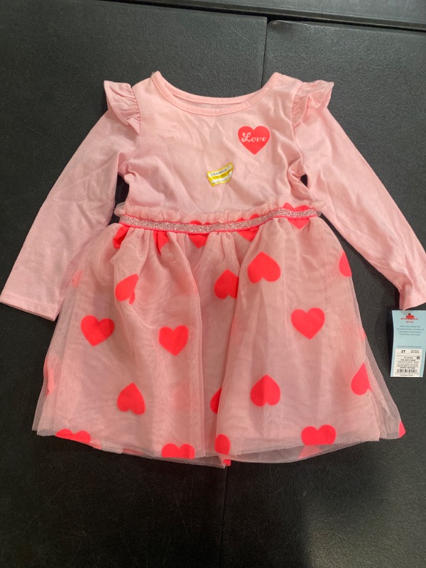 Photo 2 of Toddler Girls' Heart Tulle Dress - Cat & Jack™ Pink 2T