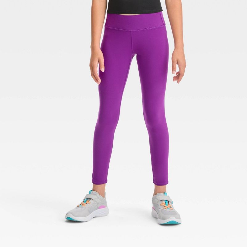 Photo 1 of Girls' Fashion Leggings - All in Motion™ Berry Purple S
