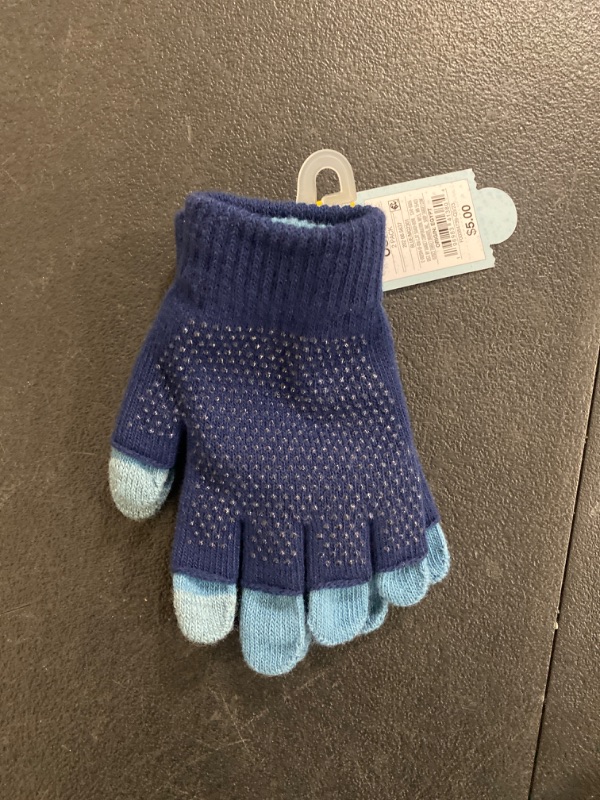 Photo 2 of Kids' 2pk Knit Gloves - Cat & Jack™ Navy Blue One Size Fits All