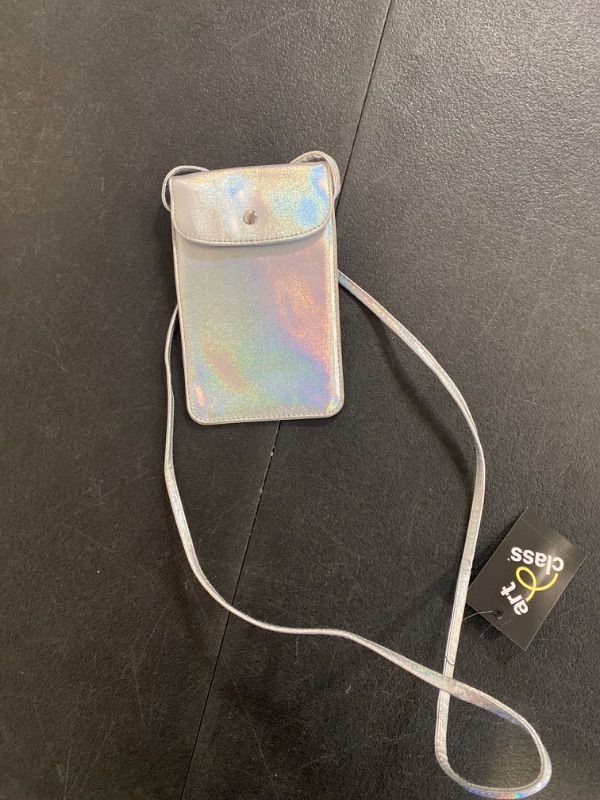 Photo 2 of Girls' Phone Crossbody Bag - Art Class™ Silver