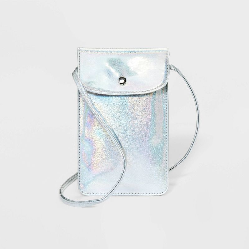 Photo 1 of Girls' Phone Crossbody Bag - Art Class™ Silver