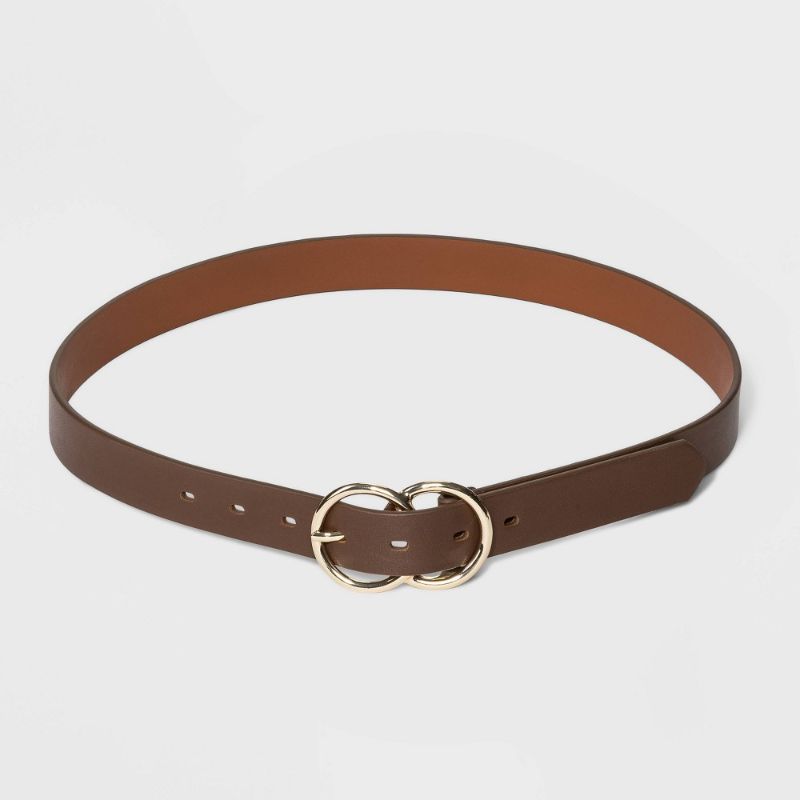 Photo 1 of Women's Double Buckle Belt - a New Day™ Brown XL