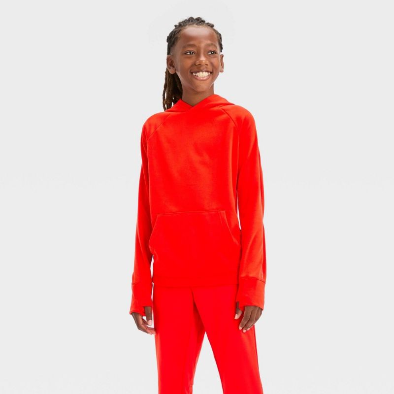 Photo 1 of Boys' Tech Fleece Hooded Sweatshirt - All in Motion™ Red Orange M