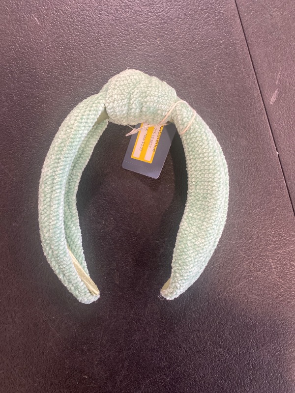 Photo 2 of Chenille Fabric Knot Top Headband - Universal Thread™ Green