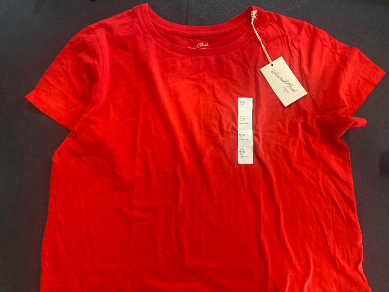 Photo 2 of Women's Shrunken Short Sleeve T-Shirt - Universal Thread™ Red XXL