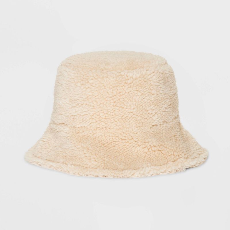 Photo 1 of Faux Shearling Bucket Reversible Hat - Wild Fable™ Tan