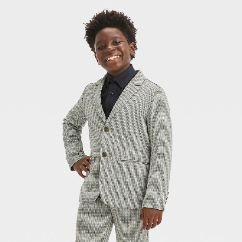 Photo 1 of Boys' Houndstooth Knit Blazer - Cat & Jack™ Brown 12