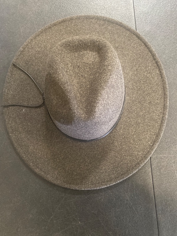 Photo 2 of Felt Wide Brim Fedora Hat - Universal Thread™ Dark Brown S/M