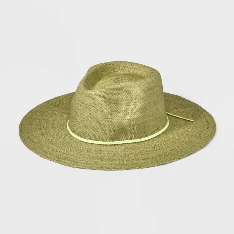 Photo 1 of Ombre Paper Straw Panama Hat - Universal Thread™ Green S/M hi
