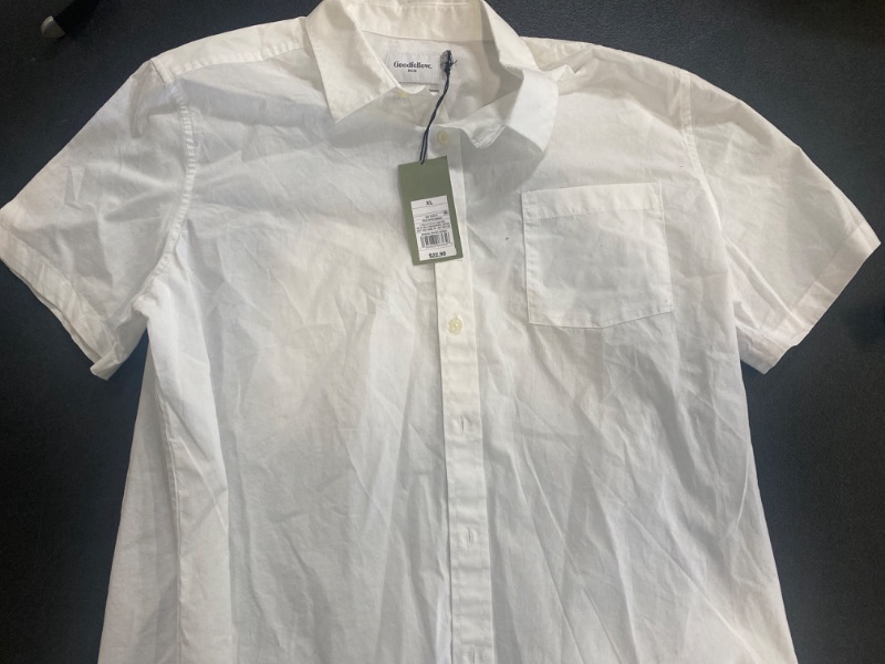 Photo 2 of Men's Short Sleeve Button-Down Shirt - Goodfellow & Co™ White XL