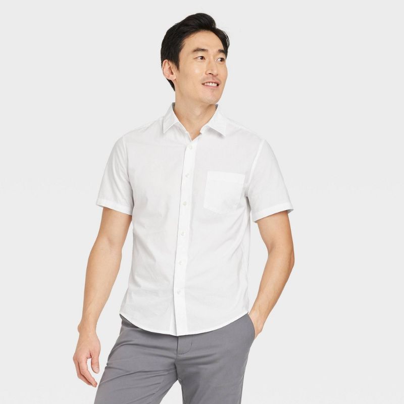 Photo 1 of Men's Short Sleeve Button-Down Shirt - Goodfellow & Co™ White XL