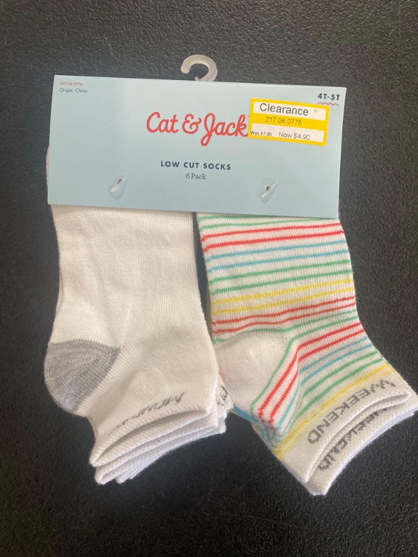 Photo 2 of Toddler Striped Low Cut Socks - Cat & Jack™ 4T-5T