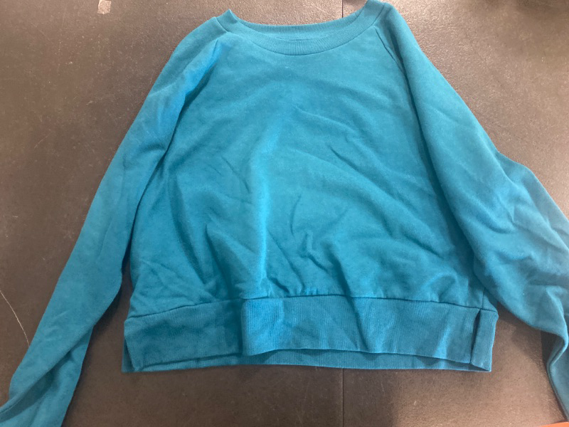 Photo 2 of Women's Fleece Sweatshirt - Colsie™ Blue L