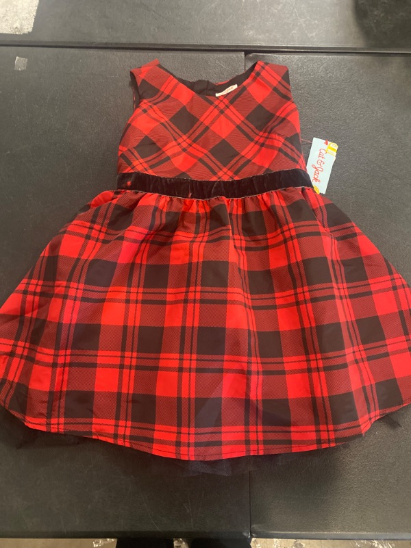 Photo 2 of Girls' Sleeveless Plaid Dress - Cat & Jack™ Red S