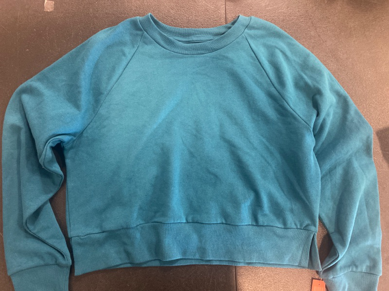 Photo 2 of Women's Fleece Sweatshirt - Colsie™ Blue M
