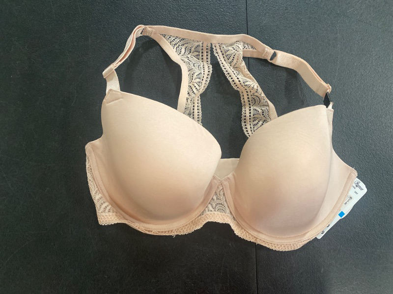 Photo 2 of (36DDD) Paramour by Felina | Carolina Seamless Plunge Contour Bra | Lace | Racerback (Sugar Baby 36DDD)