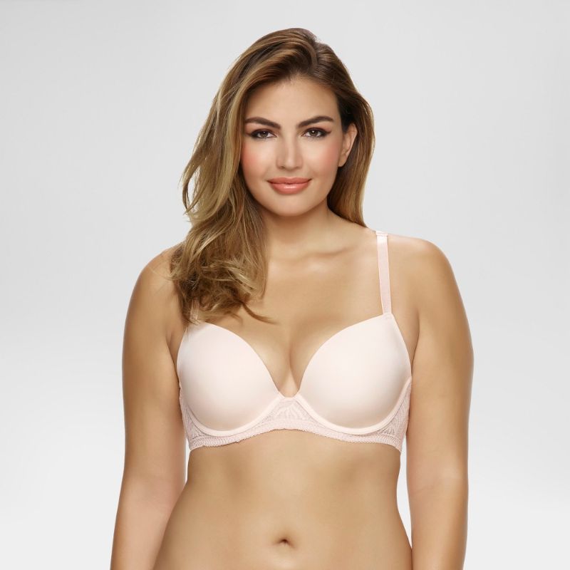 Photo 1 of 36DD Paramour Women's Bras SBY - Sugar Baby Carolina Seamless Lace T-Back Plunge Bra - Plus