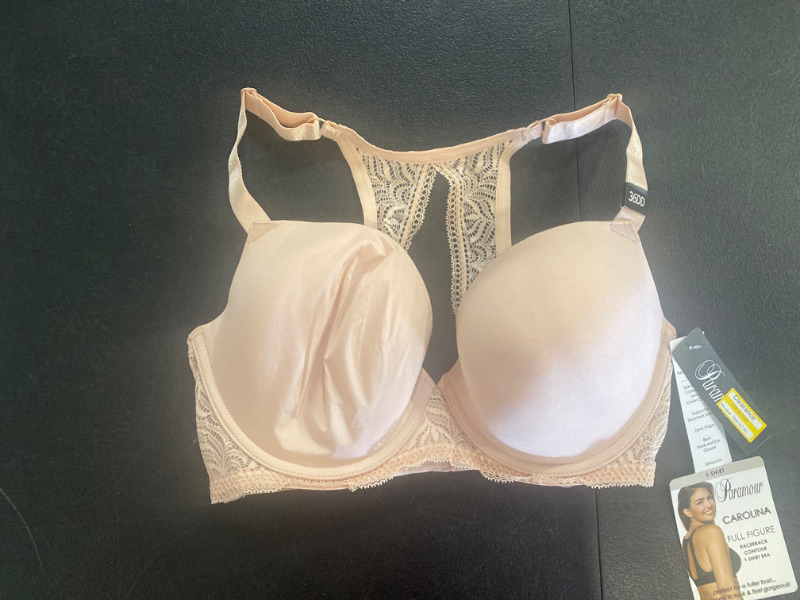 Photo 2 of 36DD Paramour Women's Bras SBY - Sugar Baby Carolina Seamless Lace T-Back Plunge Bra - Plus