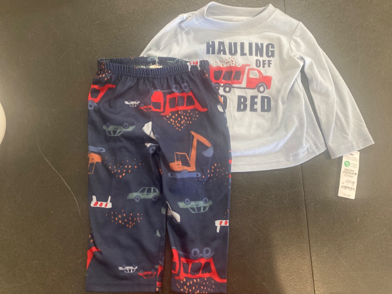 Photo 1 of (18M) Carter's Just One You® Toddler Boys' 2pc 'Hauling Off to Bed' Long Sleeve Pajama Set - Blue