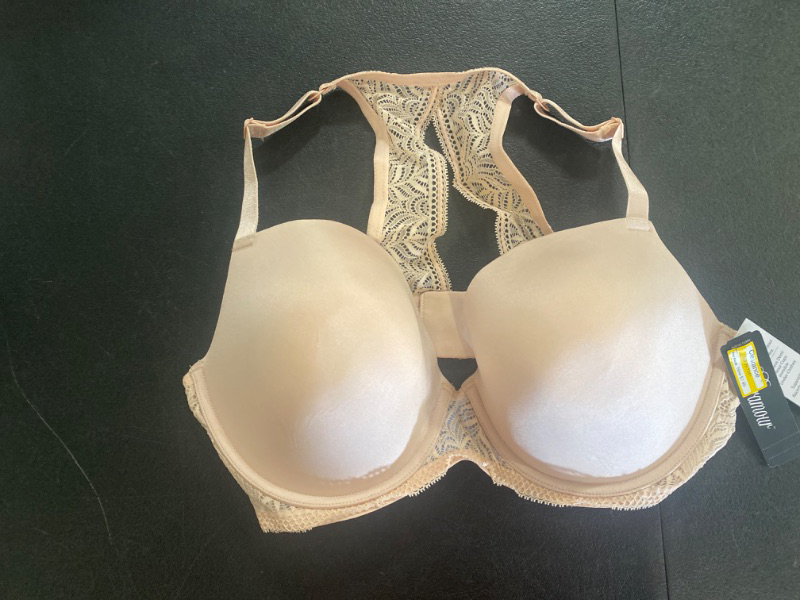 Photo 2 of (42 D) Paramour Women's Bras SBY - Sugar Baby Carolina Seamless Lace T-Back Plunge Bra