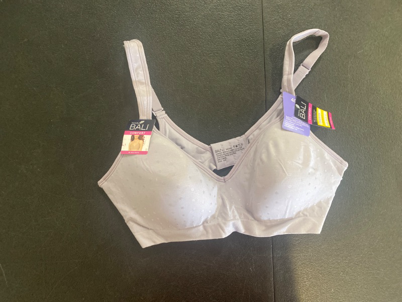 Photo 1 of Beauty by Bali Women's Foam Wirefree Bra B540 - Amethyst Purple Quartz Dot 40C