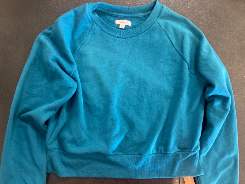 Photo 2 of Women's Fleece Sweatshirt - Colsie™ Blue S