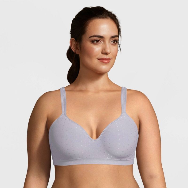 Photo 1 of Beauty by Bali Women's Foam Wirefree Bra B540 - Amethyst Purple Quartz Dot 42C