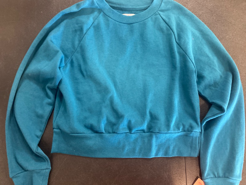 Photo 2 of Women's Fleece Sweatshirt - Colsie™ Blue XS