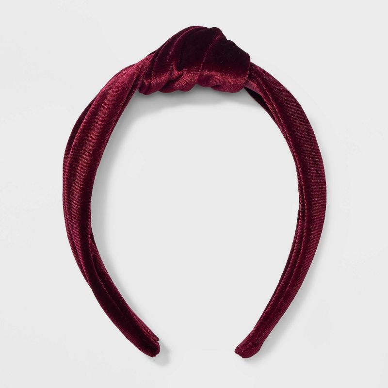 Photo 1 of Top Knot Headband - a New Day™ Velvet Burgundy