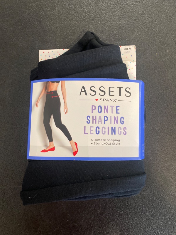 Photo 2 of ASSETS by SPANX Women's Ponte Shaping Leggings - Black M