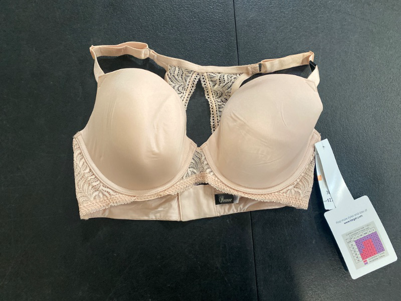 Photo 2 of (36DD) Paramour Women's Bras SBY - Sugar Baby Carolina Seamless Lace T-Back Plunge Bra