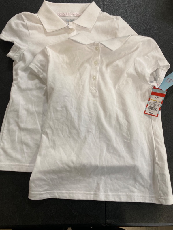 Photo 2 of 2X Girls' Jersey Short Sleeve Polo T-Shirt - Cat & Jack™ White M