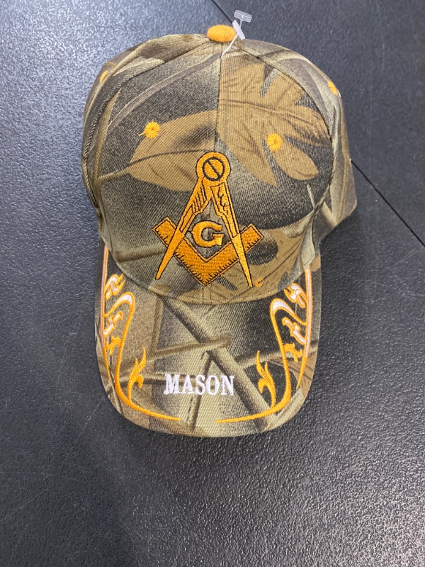 Photo 2 of Masonic Ball Style Cap Camo Freemason 6 panel Adjustable Strap