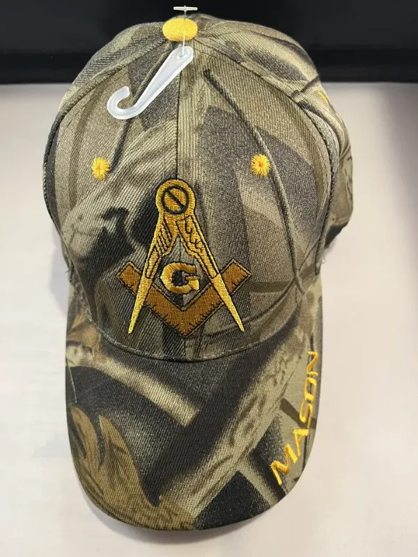 Photo 1 of Masonic Ball Style Cap Camo Freemason 6 panel Adjustable Strap