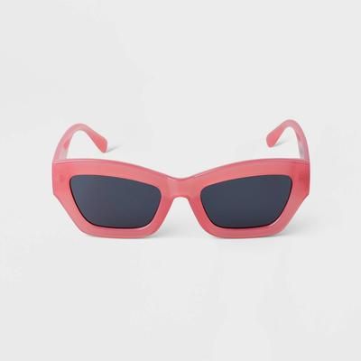 Photo 1 of Women's Plastic Angular Cateye Sunglasses - a New Day™ Pink