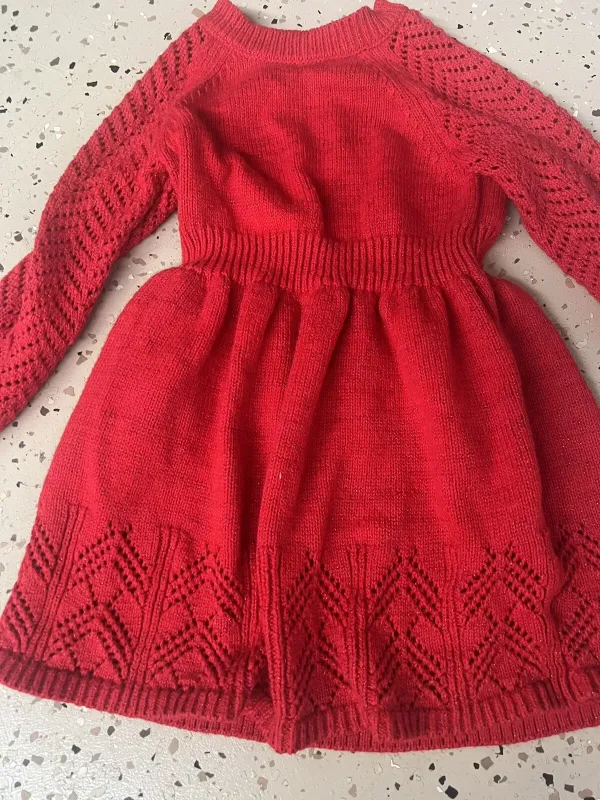 Photo 1 of Size M(8) Cat And Jack Girls Target Red Knit Holiday Christmas Special Sweater Dress 