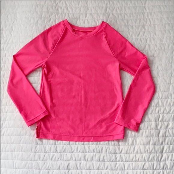 Photo 1 of Hot Pink Long Sleeve Rashguard (Size 12M)