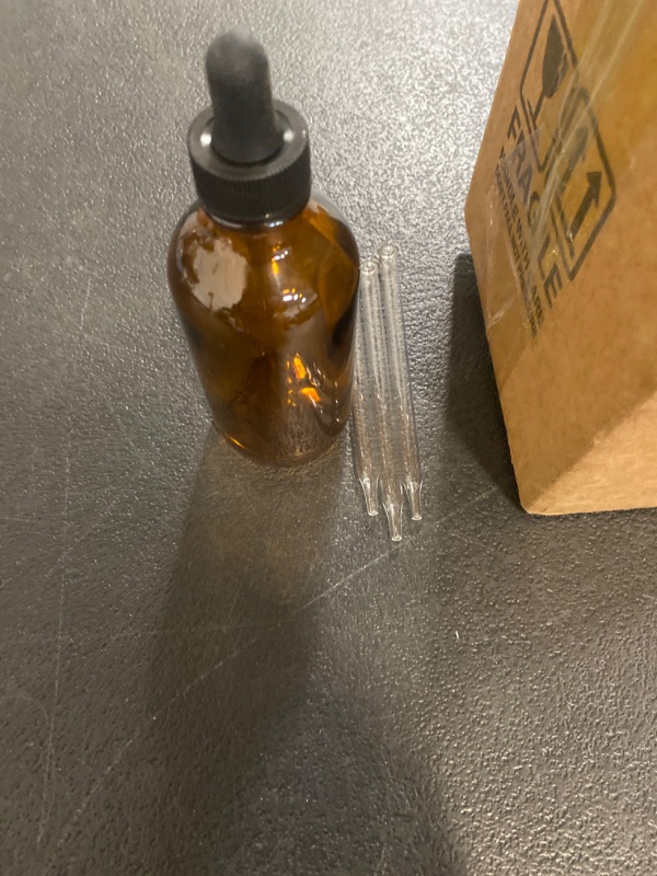 Photo 2 of Dropper Stop 2oz Amber Glass Dropper Bottles 60mL with Tapered Glass Droppers...