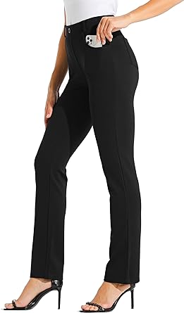 Photo 1 of (XL) Willit Women's Yoga Dress Pants Work Slacks Straight Leg Stretchy Office Pants with 4 Pockets ( Size XL)
