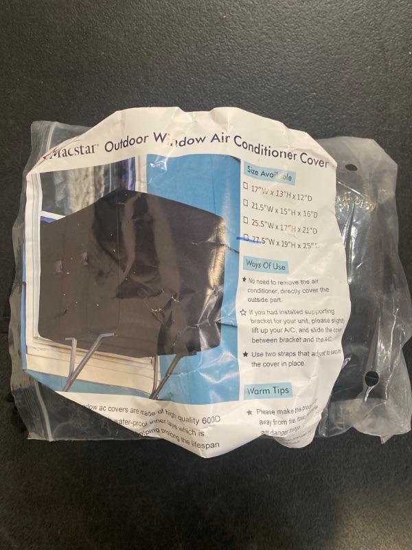 Photo 2 of Window air conditioner covers for outside Bottom Covered, Window ac covers for outside 27.5Wx23Dx19H,window air conditioner cover.