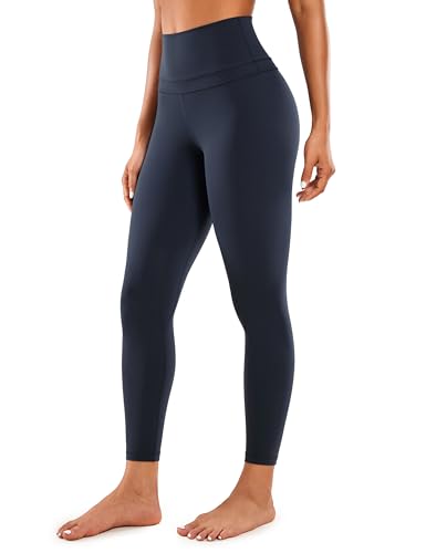 Photo 1 of (S) CRZ YOGA Womens Naked Feeling Workout 7/8 Yoga Leggings - 25 Inches High Waist Tight Pants Navy Small